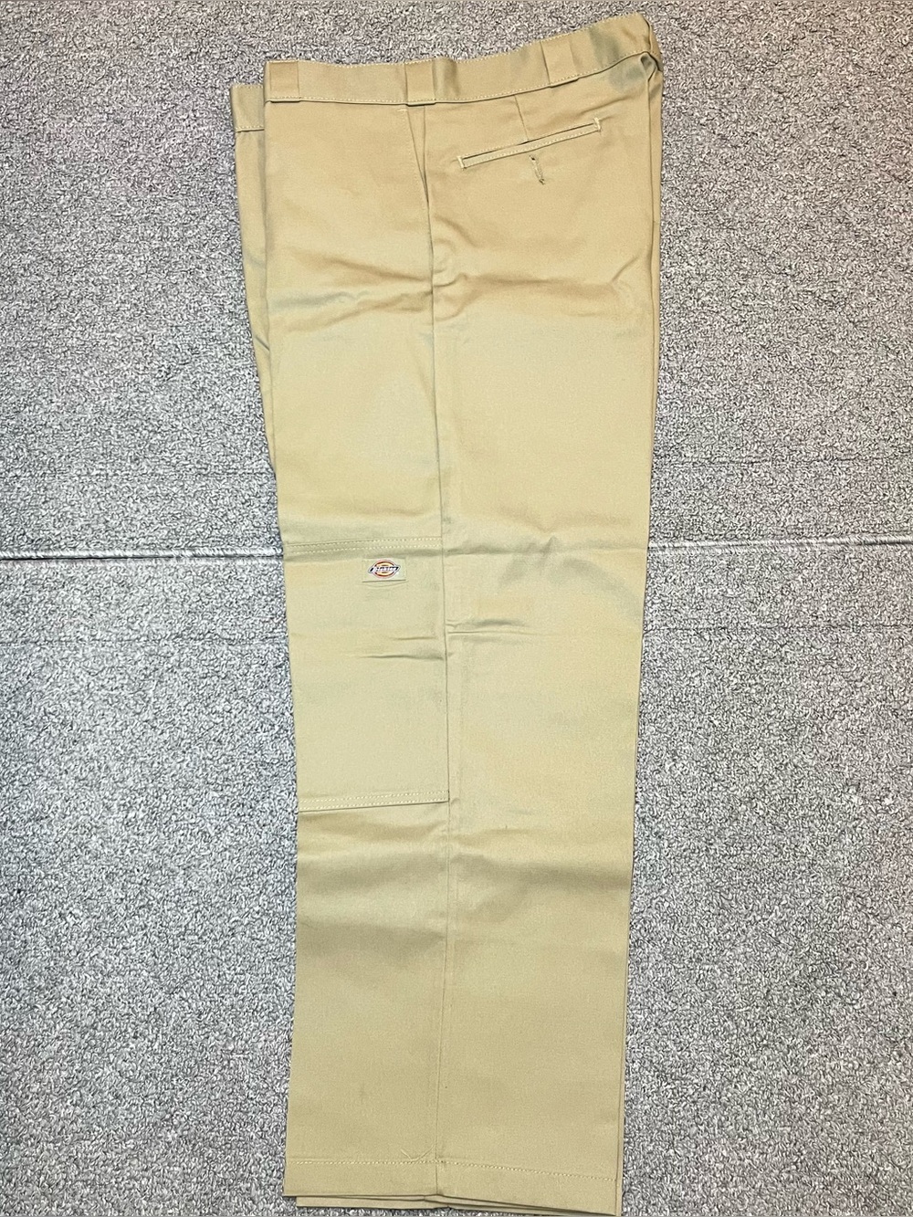 Dickies Twill Work Pants Loose Fit Straight Leg Mens 40X30 Beige Double Knee